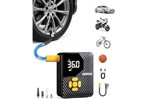 AstroAI L7 Mini przenośna sprężarka powietrza, przenośne opony powietrza, pompka samochodowa, rower, mini kompresor samochodowy (żółty)