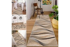 YOSETOMHLVEY Teppich Läufer Flur Rutschfest 60 x 250 cm, Teppichläufer, Küchen Teppiche Läufer, Küchenteppich, Fußmatte Lang, Flur Runner Teppiche, Flurläufer, Läufer Matte, Entryway Schlafzimmer Runner Teppich