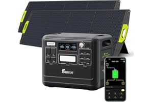 FOSSiBOT F2400 Portable Power Station with 2 * 200W Solar Panel, 2048Wh LiFePO4, 3 x 240V AC Outputs 2400W (4800W Peak), 1.5H full charge, UPS, 100W USB-C Output, Solar Generator for RV/Camping/Home