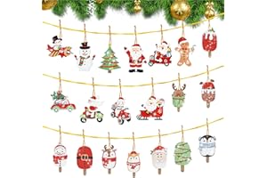 LYLIDIA Diamond Painting Portachiavi Natale 20 Pezzi 5D Pittura Diamante Keychain Fai da Te Mosaico Painting Pendant Bambini Strass Ciondolo Full Drill per Pittura a Mosaico Principianti Adulti
