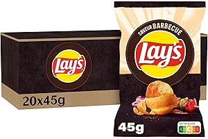 Lay's Chips Barbecue, 45 g - Lot de 20
