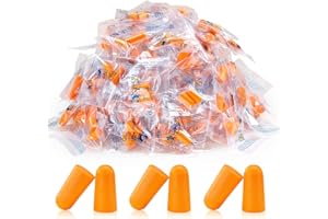 LITETOUR 100 pares de tapones para los oídos para cancelación de ruido de espuma ultra suave para dormir ronquidos Cancelar ruido tapones reutilizables