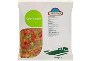 D'Arta Greens Frozen Mixed Diced Peppers - 1x1kg