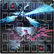 Yugioh Playmat Official PLAYATS- YU-Gi-Oh Tapis De Jeu De Cartes, K056, 24 X 14 / 61 C X 35 Extalas Para Playmat