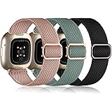 Oielai 3 Stück Armband Kompatibel mit Fitbit Versa 4 Armband/Fitbit Versa 3 Armband/Fitbit Sense Armband Damen Herren, Weiche