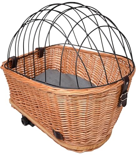 Trasportino Per Gatti In Vimini Marcus - Con Cuscino E Griglia, Misure XXL 55 Cm, Handmade In Europa - Foto 3