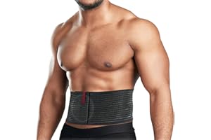 ORTONYX Premium Umbilical Hernia Belt for Men and Women / 6.25" Abdominal Binder with Hernia Support Pad - Navel Ventral Epigastric Incisional and Belly Button Hernias - Black OX5241-3XL Plus Size