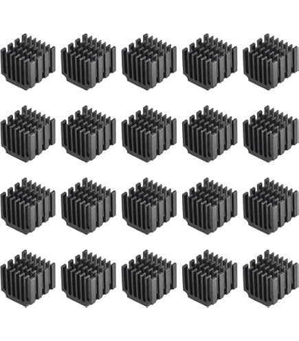 14x14x14mm Silver Tone Sticky Aluminum Heatsink Electronic Radiators 5