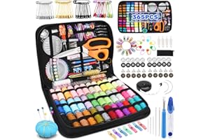 TOPSEAS 365pcs Kit de Couture,Set de Couture,Kit Couture Complet avec Boîte,Aiguilles à coudre,Dé à coudre,Fil pour Voyage Famille Maison ou Travailler