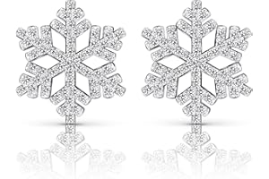 B.Catcher Pendientes Mujer Plata de Ley 925 ''La Reina de las Nieves'' con Para Regalo Originales