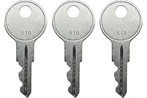 (3) KeyPower A6 Kassenschubladen-Schlüssel für APG Serie 100 und 4000 Kassenschubladen, vorgeschnitten nach Code A1 - A10, kompatibel mit APG A6 Codeschlössern (PK-8K-A6)