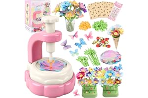 Herenear Activité Manuelle Enfant, Kit Création Bouquet de Fleurs DIY, Création de Fleurs Manuelle Fille 4 5 6 7 8 9 10 Ans, Idée Cadeau Anniversaire Les Cadeaux de Noël Fill pour Enfant 3 Ans+