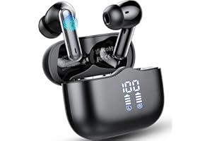 XINWLD Ecouteurs Bluetooth sans Fil, Écouteurs Bluetooth 5.4 avec 4 Réduction Antibruit Mic, Casque Bluetooth 40H HiFI Son Stéréo, Durée de Lecture, IP7 Étanche, Contrôle Tactile, Oreillette pour Android iOS