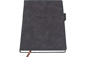 Earning Power B5 Ruled Notebook Journal - Hardcover Executive Notebooks with 360 Page 80Gsm Premium Thick Paper, 9.8"×6.9",Perfect for Office Home School Business Writing & Note Taking (Black)