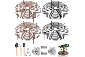 BSTDAYEVER Protector de Macetas 4pcs Protectores de Suelo para Macetas 30cm Respetuoso Rejilla para Maceta al Frío Cubierta Protectora para Macetas para Protección de Seguridad para Niños Gato Mascotas