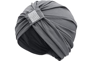 LIMHOO Pre-Tied Chemo Turban for Women Ultra Soft Mudale Cotton Beanie Headwrap Sleep Cap