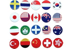 TARIFA UNITED Patch bandiere del mondo bandiera Italiana toppe adesive per tessuti patch Italia Corea del Sud bandiera Svizzera bandiera Germania USA flag 20 kit bandiere patch bandiere del mondo bandiera Turchia