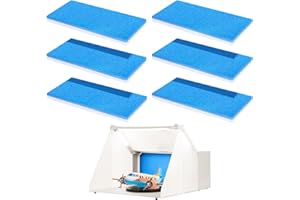 HolyMaji 6 Stück Lackierkabinen-Luftfilter, Airbrush-Kabinenfilter, Ersatz-Sprühfarbe, kompatibel mit Master, Paasche, Vevor, Vivohome