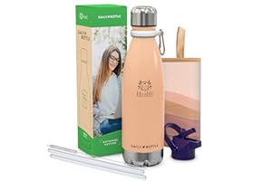 LG Luxury & Grace Borraccia Termica in Acciaio Inox 500 ml. Botiglia Termo senza BPA per Bevande Calde e Fredde. Sottovuoto a Doppia Parete e Senza Perdite. Borsa Portabile in Neoprene + Moschettone.
