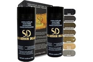 SD SALVATHOR DURAN Fibre Capelli Salvathor Duran 2x25g (50g totale) - Polvere per capelli - Polvere Capelli 50 g - Fibre Cheratina per Capelli - Polverina per Capelli - Fibra Capillari - Hair Fiber