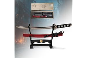 ‎SWORDS AND MORE Devil May Cry Brieföffner Yamato von Vergil | Miniatur Katana 22cm als Schreibtisch Deko | Offizielles DMC Sammlerset mit Schwertständer & Scheide