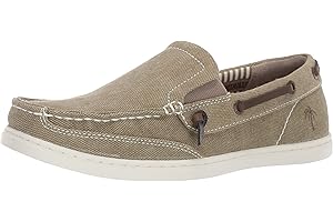 Margaritaville Men's Dock Chambray Slip on Canvas Boat Shoe