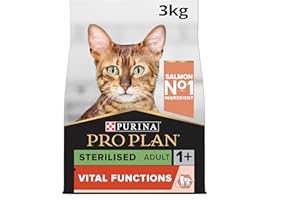 PRO PLAN® Adult 1+ STERILISED VITAL FUNCTIONS Rich in Salmon Dry Cat Food 3kg, For Neutered Cats