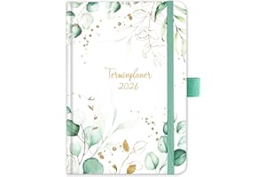 ARTFAN Taschenkalender 2026 - Kalender 2026 A6 von Januar 2026 bis Dezember 2026, A6 Terminplaner 2026, Wochenplaner mit Hardcover, 2 Lesezeichen, Stiftschlaufe, 15.5 x 10.5 cm, Blätter