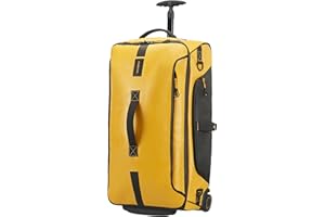 Samsonite Paradiver Light - Bolsa de Viaje/Mochila con 2 Ruedas, 67 cm, 74.5 L, Color Amarillo, Duffle M with 2 Wheels