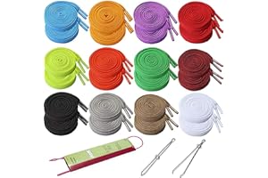 FFWHKON 24PCS Replacement Drawstrings for Sweatpants Shorts Hoodies with Drawstring Threaders and Plastic Cord Locks Drawstrings for Jackets Swim Trunks Shoe Laces Tote Bags 3.94ft Long (12 Colors)
