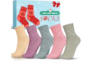 URECOVER Regalos Originales para Mujer Calcetines Termicos: Calcetines Mujer Calentitos Invierno, Ideas Regalos Navidad Amigo Invisible Regalos Originales para Mujer Joven Abuela Madres Calendario Adviento