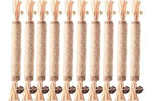 POPAPIE 10 Piezas Palitos de Hierba Gatera Palos de Menta para Gatos Palitos de Catnip para Gatos Masticar Palos Gato Juguete Gato para Gatos Limpieza De Dientes