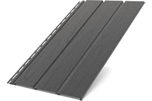 Bryza Kunststoffpaneele Anthrazit RAL7021 1,50m Wandpaneele Deckenpaneele Innen und Außen Unterdachpaneele Dachkasten Wandverkleidung Holzoptik (Musterstück/Qualitätsmuster)