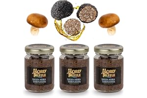 Lord Truffle | 3 sauces gourmandes à la truffe avec champignons et truffe noire fraîche d'été, 3 x 80g, qualité 100% italienne, assaisonnement idéal pour les premiers plats