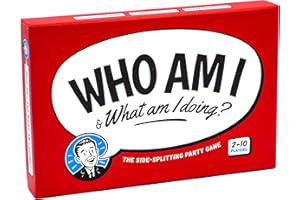 The Island Workshop Who Am I & What Am I Doing? - 2-10 Player Funny Game for Adults & Teenagers - Travel Size Board Games for Adults - Games for 2 Players (14+) - From