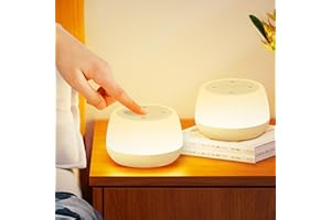 ‎BONSERY Bonsery Lampka nocna LED, dotykowa, ściemniana, zestaw 2 szt., przenośna lampa stołowa, bezprzewodowa, ładowana przez USB, z timerem, lampka nocna dla dzieci z kolorami RGB, do sypialni, salonu,