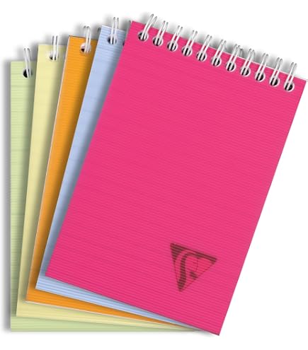 Rhodia Bloc-notes Spirale A5 - 80 Feuilles Détachables, Papier Clairefontaine 90g/m² - Couverture Polypro Recyclée - Made In France