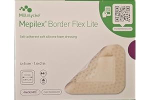 Mepilex Border Flex Lite Lot de 10 pansements en mousse auto-adhésifs 4 x 5 cm