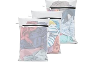 OYEMAT 3 Bolsas Lavadora Reutilizables 30x40cm | Protege tu Ropa en cada Lavado con esta Bolsa Rejilla para Prendas Delicadas 100% Poliester | Bolsa para Lavar Ropa Interior en Lavadora