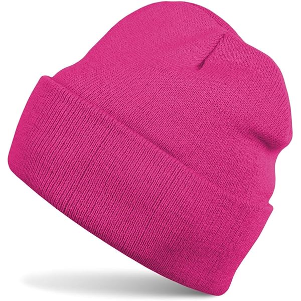 StyleBREAKER Bonnet Tricoté Unisexe Uni En Tricot Fin Double Tricot Chaud Pour L'hiver 04024029, Rose, Taille Unique