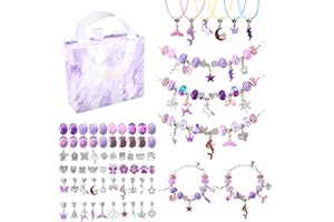 CICIGETI Kit Braccialetti Fai da Te Bambina, Regalo Bambina 5 6 7 8 9 10 11 Anni, Kit Crea Braccialetti Bambina, Gioielli & Giochi Bambina 5 6 7 8 Anni Femmina, Viola