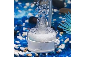 Pawfly Mini Filtro de Acuario Silencioso para Betta, Alevines, Gambas y Peces Pequeños con Espuma y Bolas Filtrantes para Acuarios hasta 20 L (Bomba y Tubo no incluidos)