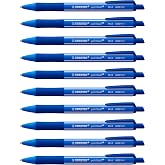 STABILO - retractable pen - pointball colorful | Pack of 10, Ultramarine Blue