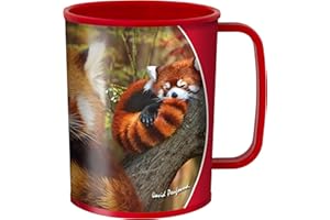 3D LiveLife Bicchiere - Cucciolo di Panda Rosso di Deluxebase. Bicchiere plastica Panda 3D Lenticolare. Bicchieri plastica da 300ml per bambini con grafica originale del noto artista David Penfound