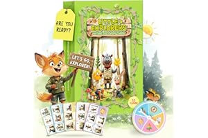 PRINTARA Kids Nature Scavenger Hunt Cards – Waterproof, Wipe-Clean Outdoor Game | 55 Cards, 5 Themes with Spinner & Stickers, Soft-Touch | Ages 3–12, EYFS KS1 Forest School Stocking Fillers