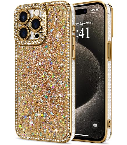 BEZ Glitzer Handyhülle Für IPhone 15 Pro Max – Funkelnde Diamant-Hülle, Schützend & Stylisch