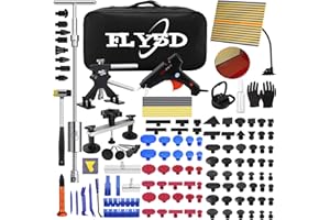 Fly5D Kit d'outils de réparation de Bosses de Voiture,Outil de réparation de Bosses sans Peinture, avec Outil de levier et Sac à Outils - Convient pour 95% des Bosses dans la Voiture