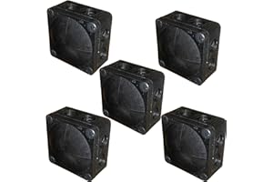 GEBURUN 5pk Wiska Combi 308 Black Outside Junction Box Waterproof IP67 Membrane and M20 Thread