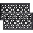 LSC Rubber Door Mat Non Slip Heavy Duty Welcome Doormats For Indoor & Outdoor Anti-Fatigue Dirt Scraper Outdoor Mat for Entrance Eye Design (Pack of 2, 40 x 70 cm)