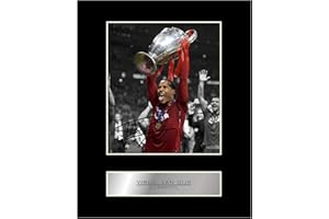 ICONIC PICS Signiertes Foto von Virgil Van Dijk, Liverpool FC Champions League #1, signiert, Geschenk, Kunstdruck